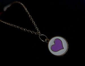 Purple Heart Charm Pendent