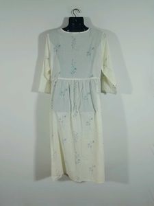 Cream Printed A Line Dress For Women&#39;s
