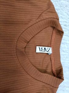 ZARA Cute Brown Crop Top