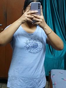 Blue Printed T-Shirt