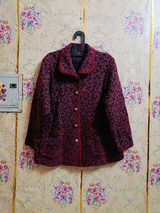 🇳🇿💫 🎀 Elegant Burgundy Coat