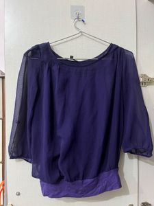 Purple Sheer Blouse