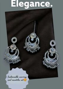 Elegant Earring & Mangtika Set
