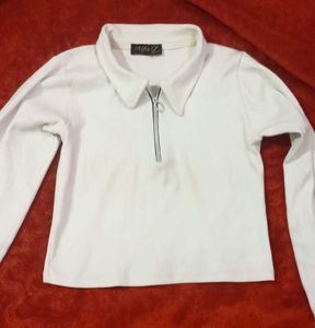 Full Sleeve Polo Neck Top