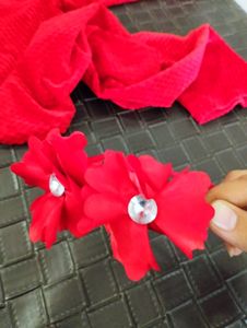 Red Flower Hair Band