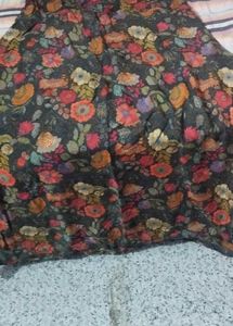 Vintage Floral Print Skirt