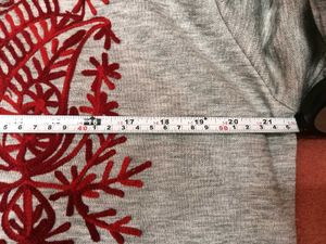 Beautiful WoolRedEmbroidered GreyKurtaWithRedSalwa