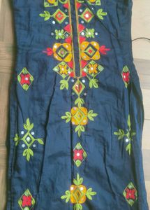 A Beautiful Blue Kurta Pant  And Dupatta Set