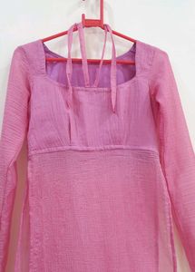 Long Pink Stylish Kurta💕