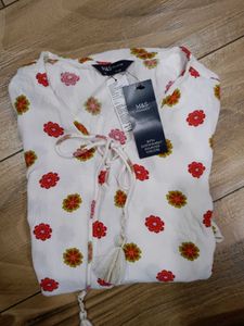 &#34;Mark Spencer &#34;White Floral Dress 👗🤍