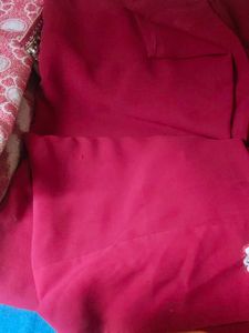 Red Embroidered Saree