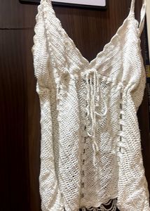 Hand Knitted Crocheted Top
