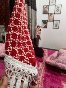 Red And White Cape Top