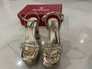 Golden 5 Inch Heels
