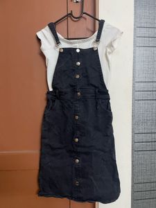 Denim Dungree With Tshirt