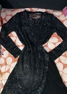 Black Shining Top Sweater