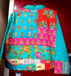 Crop Shirt Multicolour With Dominant Prints