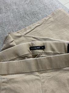GO COLOURS - Beige Stretchable Casual Pants
