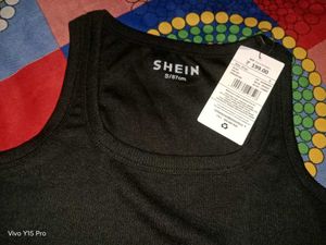 Black Ribbed Tank Top