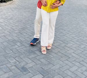 Stylish offwhite trouser