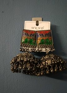 Lightweight Silver Jhumka Earrings