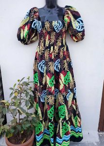 Tropical Print Dress