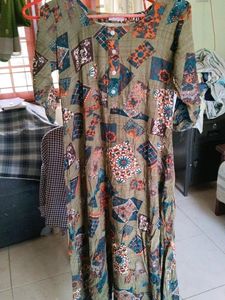 Kurti Type Reyon Material Suits For Jeans Soft Cloth.