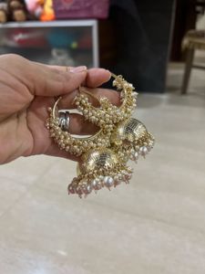 Pearl Jhumka Earrings