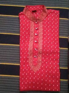 Red Printed Kurta