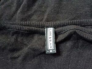 Black Casual Deep Square Neck Top