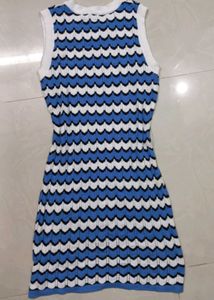 Blue Knit Dress