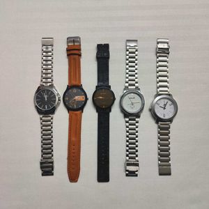5 Stylish Watch Bundle Combo