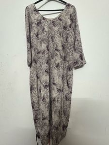 Floral Print Grey 3pc  Suit Set