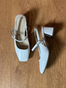 White Mary Jane Heels