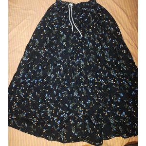 Floral Korean Maxi Skirt🖤