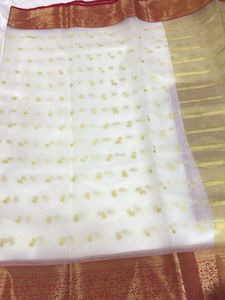 Elegant White Saree