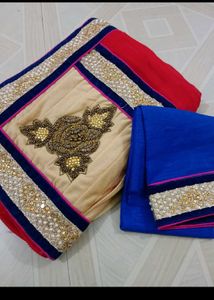 Festive Embellished Royal Blue Indian Outfit