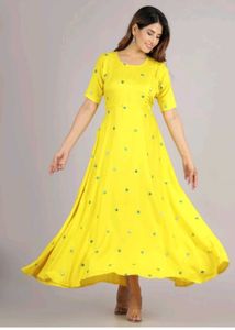 Yellow Anarkali Kurta