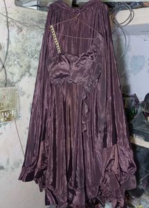 Brown Silk Lahanga Choli