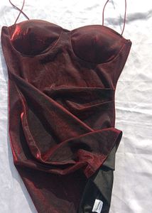 Brand New(Savana Dual Shade)Red Shimmer Mini Dress