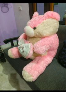 Big White And Pink Cute Teddy Bear For Girls