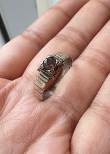 92.5 Silver Smoky Topaz Ring