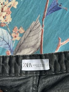 Zara High Waist Denim Shorts