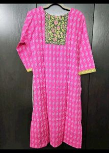 Pink Embroidered Kurta
