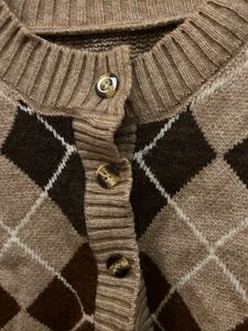 Argyle Knit Cardigan