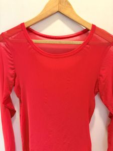 Beautiful Red Mesh Top