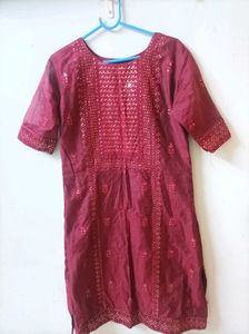 Maroon Ethnic Kurta