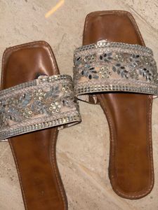 White Mirror Work Flats