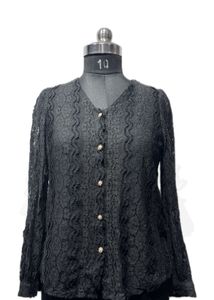 Combo Teddy Bear And Lace Black Shirt