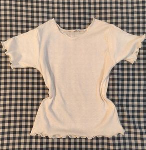 white slimfit top